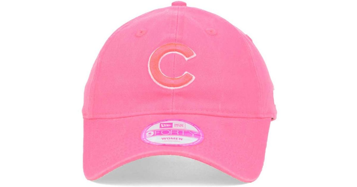 KTZ Women'S Chicago Cubs Fashion Essential 9Forty Cap in Pink - Lyst