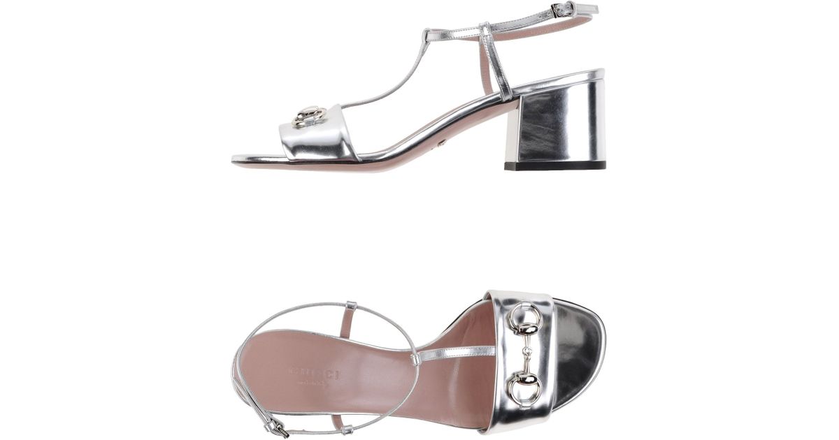 silver gucci sandals