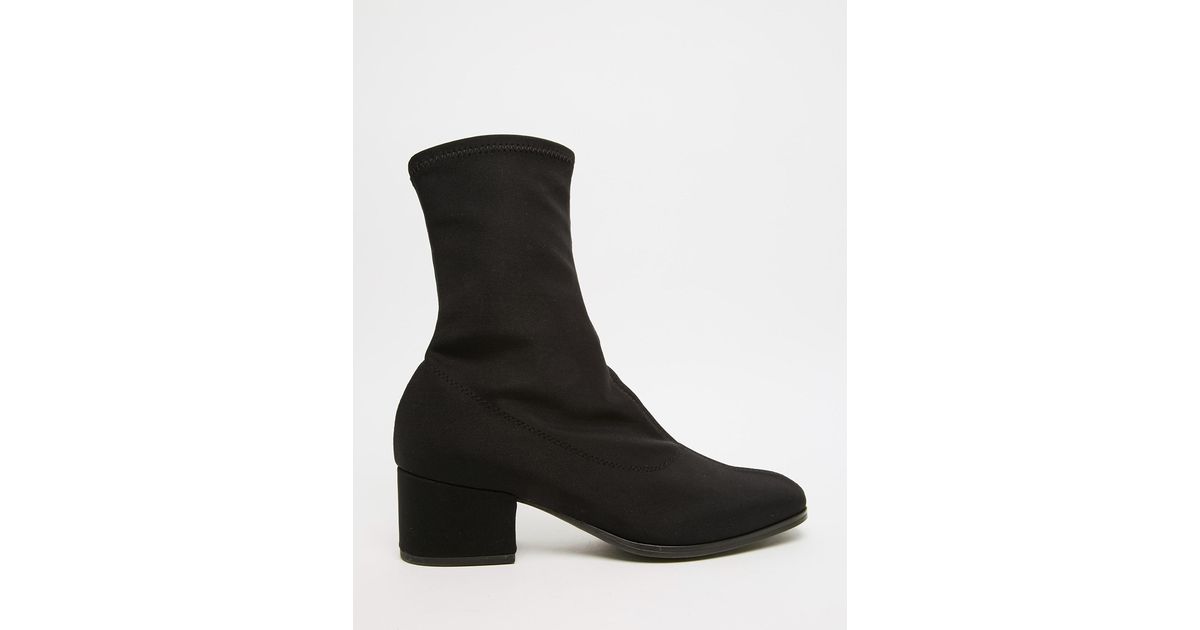 Vagabond Daisy Black Sock Ankle Boots - Lyst