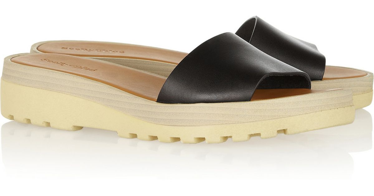 chloe slides black