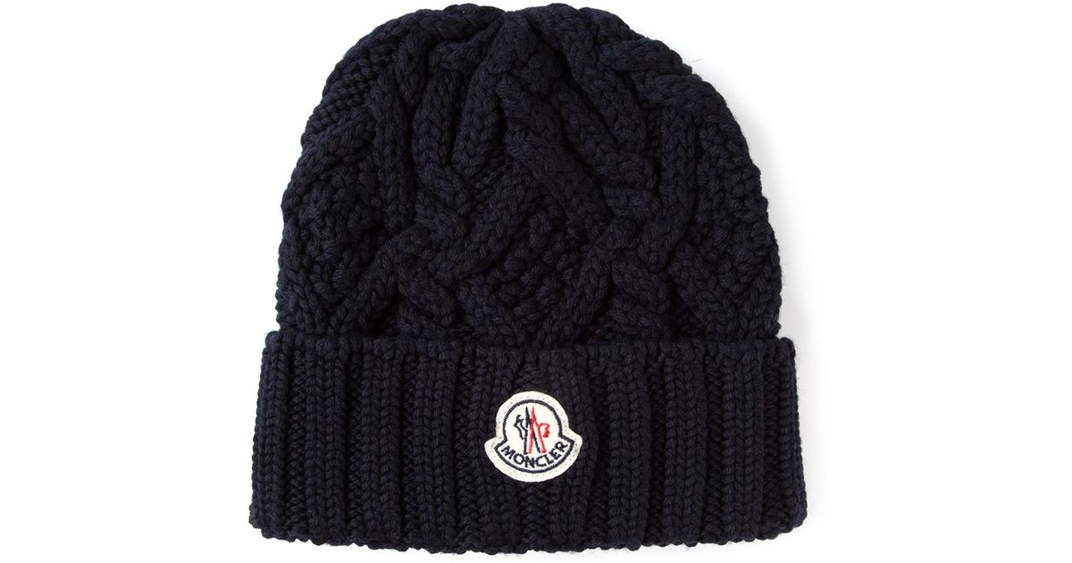 moncler cable knit hat