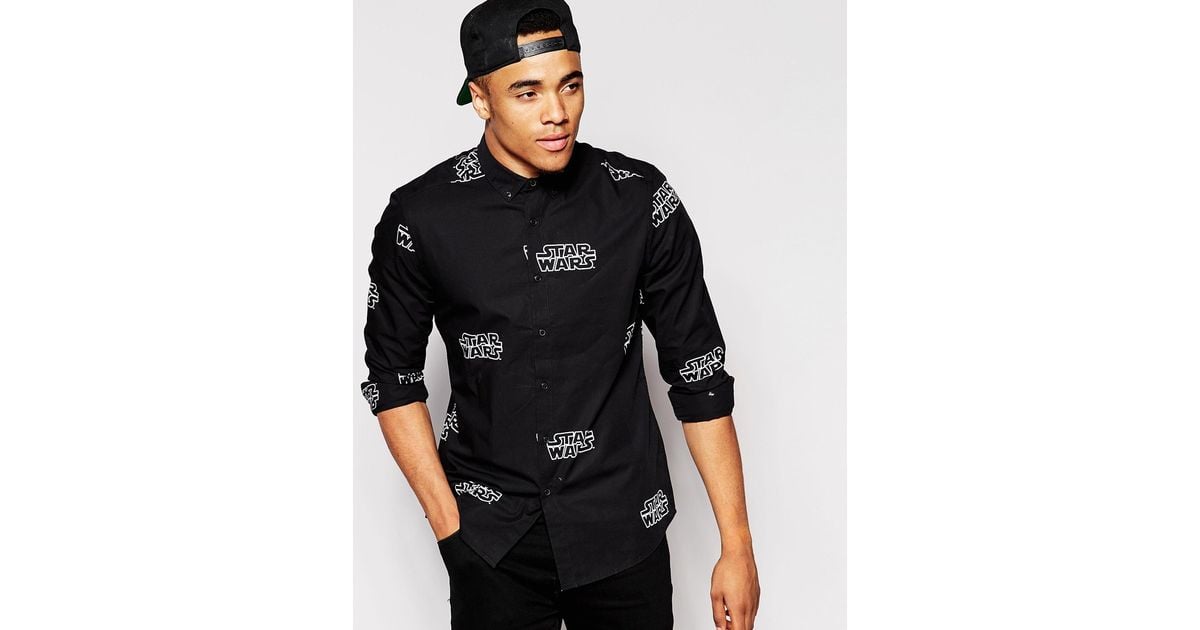 ASOS Star Wars Shirt In Long Sleeve in Black for Men Lyst