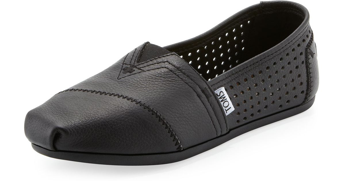 toms leather slip on