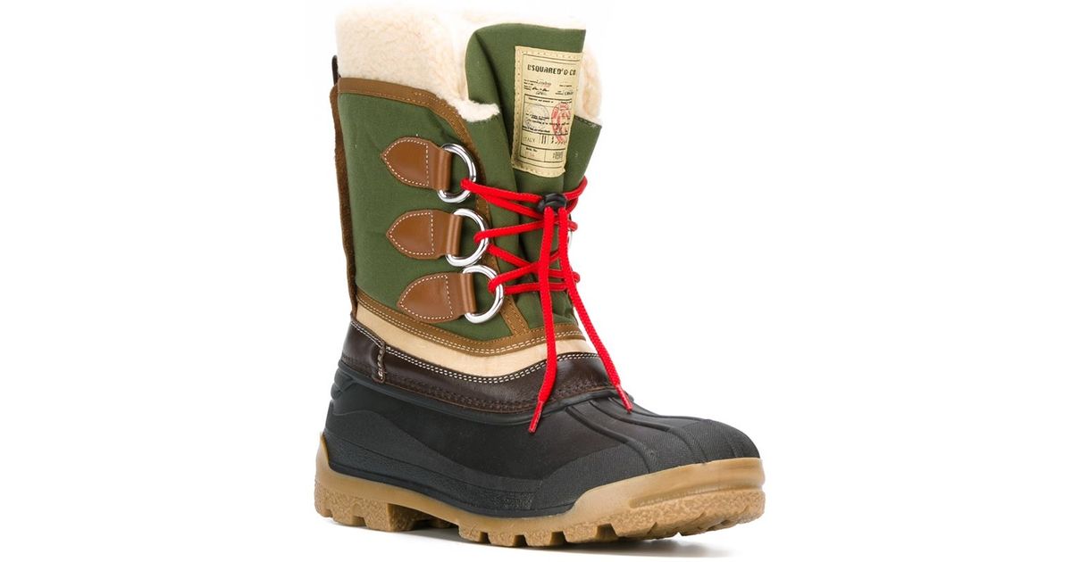 green snow boots