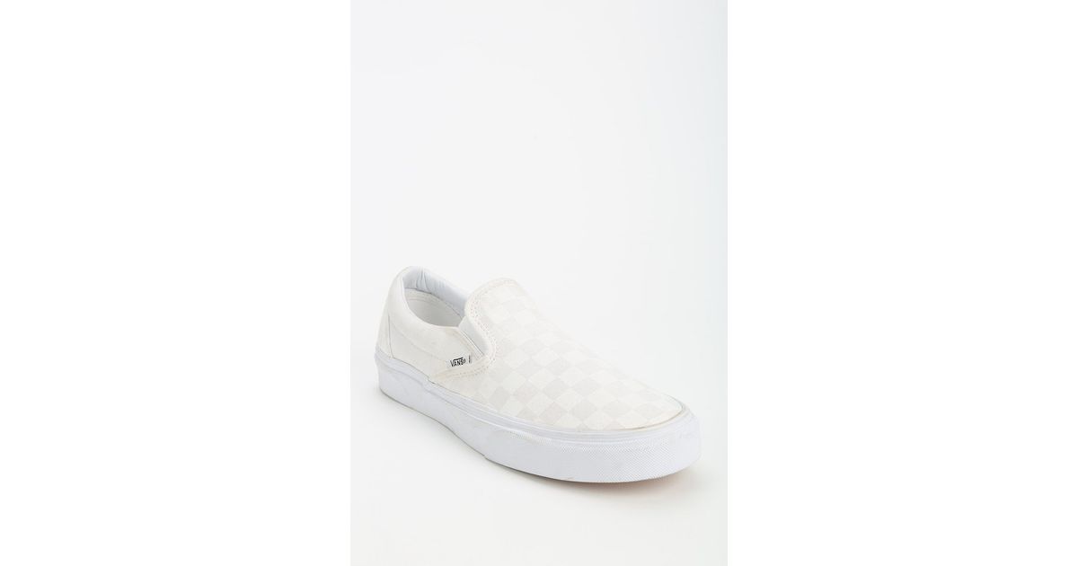 Vans Checkered Slipon Sneaker in White 