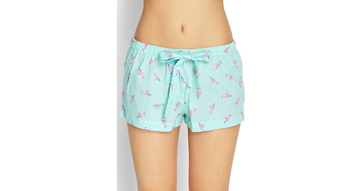 Forever 21 Flamingo Sleep Shorts in 