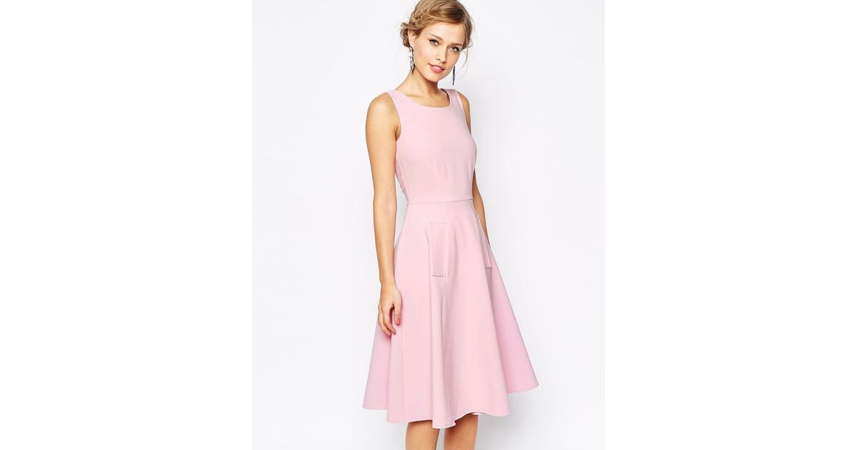 pale pink skater dress