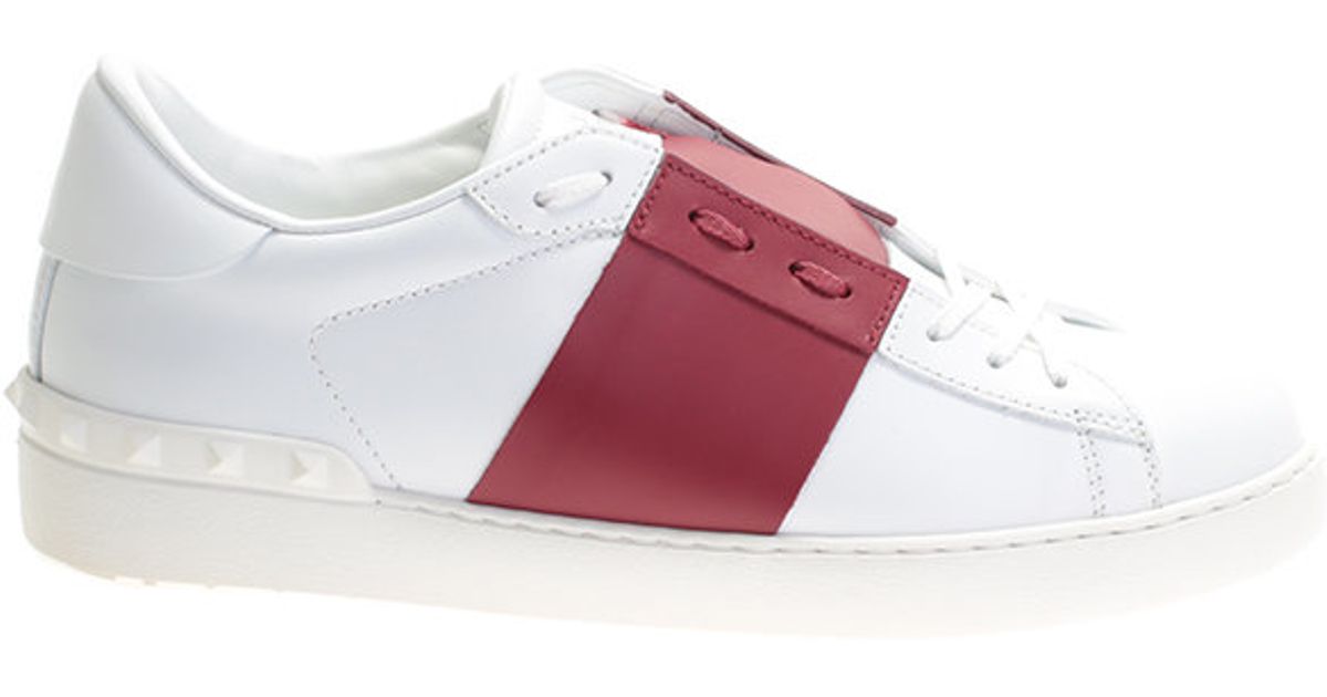 Open Leather Sneakers for Men - Lyst