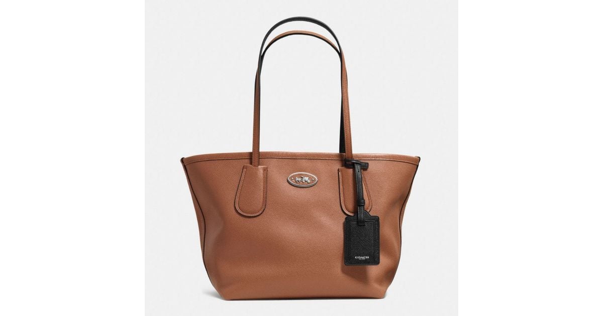 COACH Taxi Tote 24 In Leather in Brown Lyst