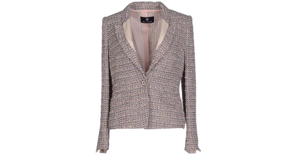 rena lange blazer in pink - lyst