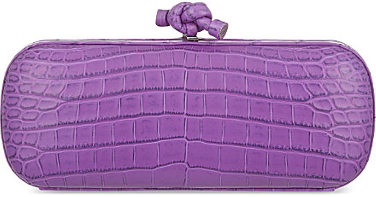 bottega veneta crocodile clutch