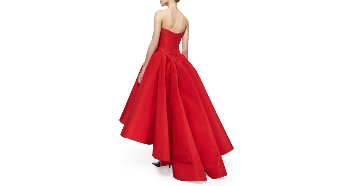 zac posen red gown