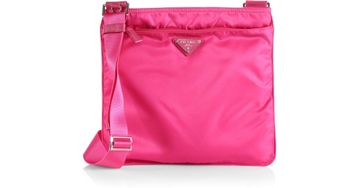 Prada Vela Crossbody Bag in Pink