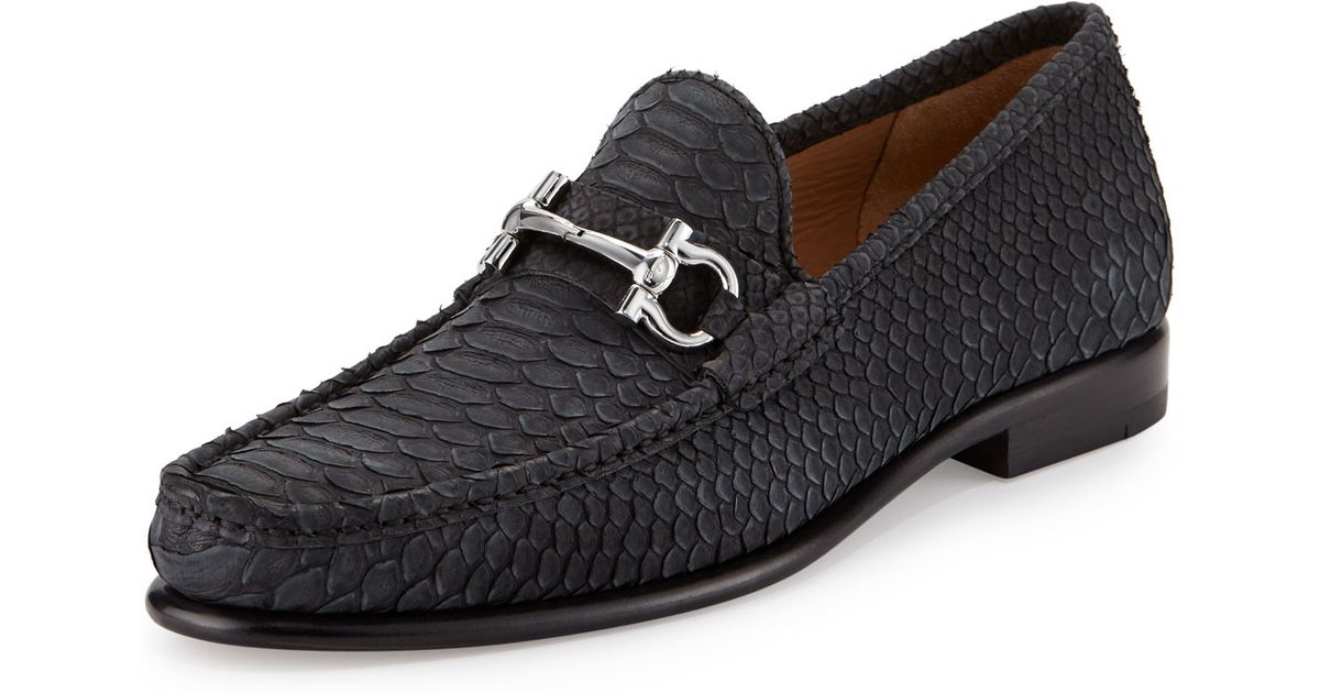 ferragamo python loafers