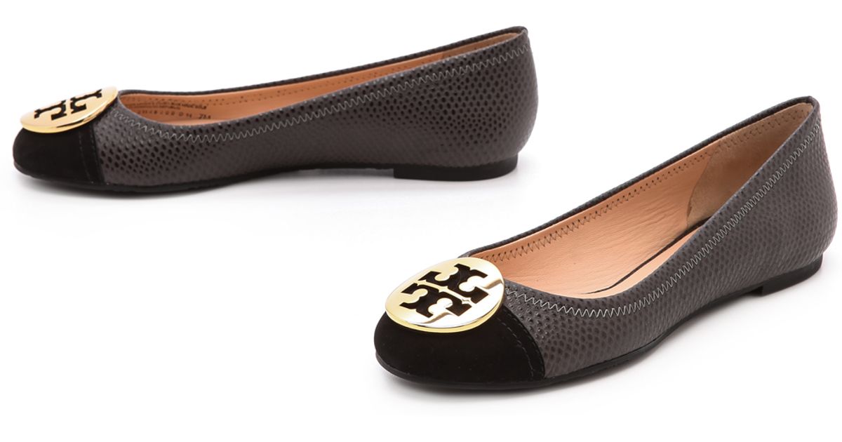 tory burch grey flats