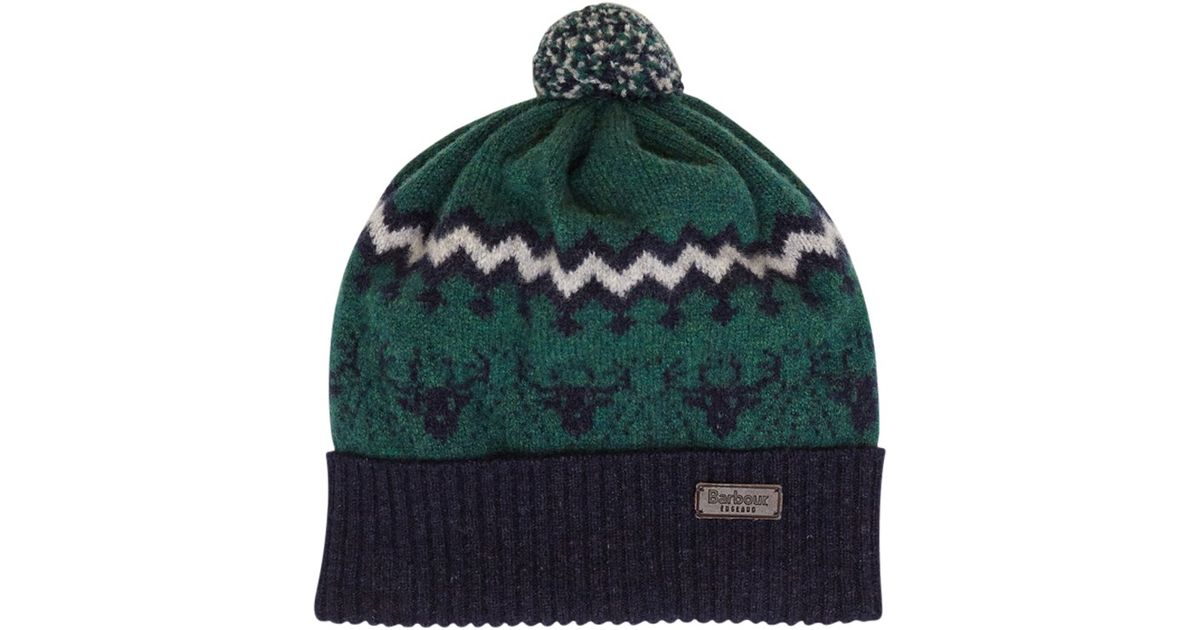 boys green bobble hat