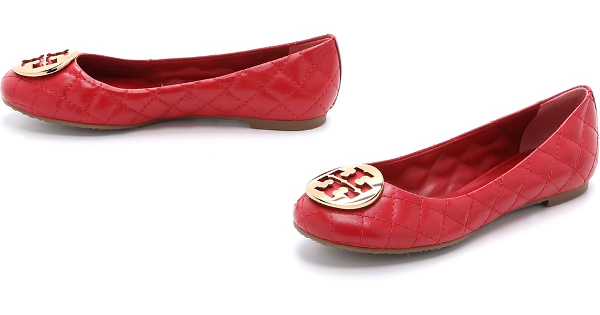 tory burch quilted flat