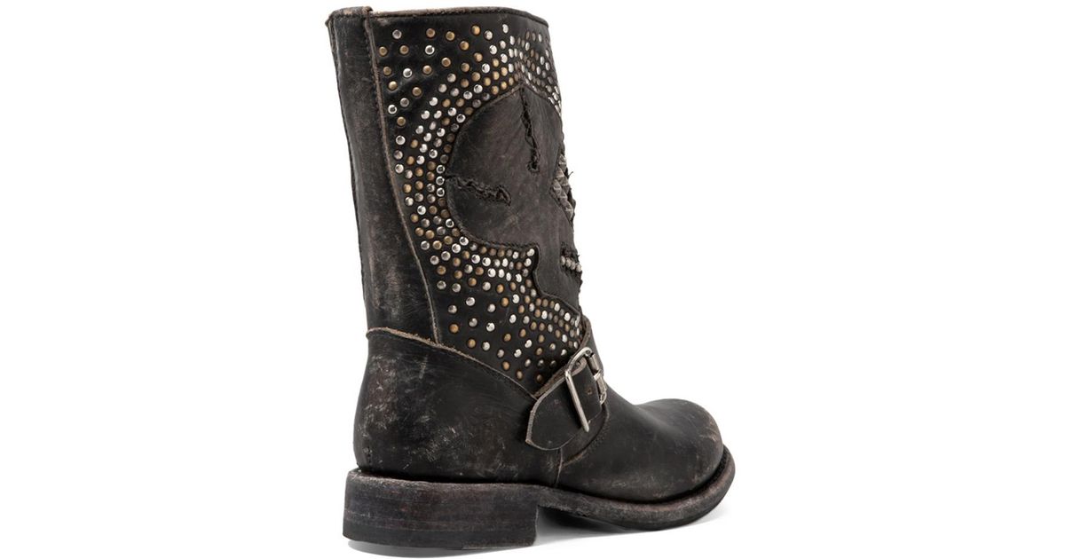 frye skull boots