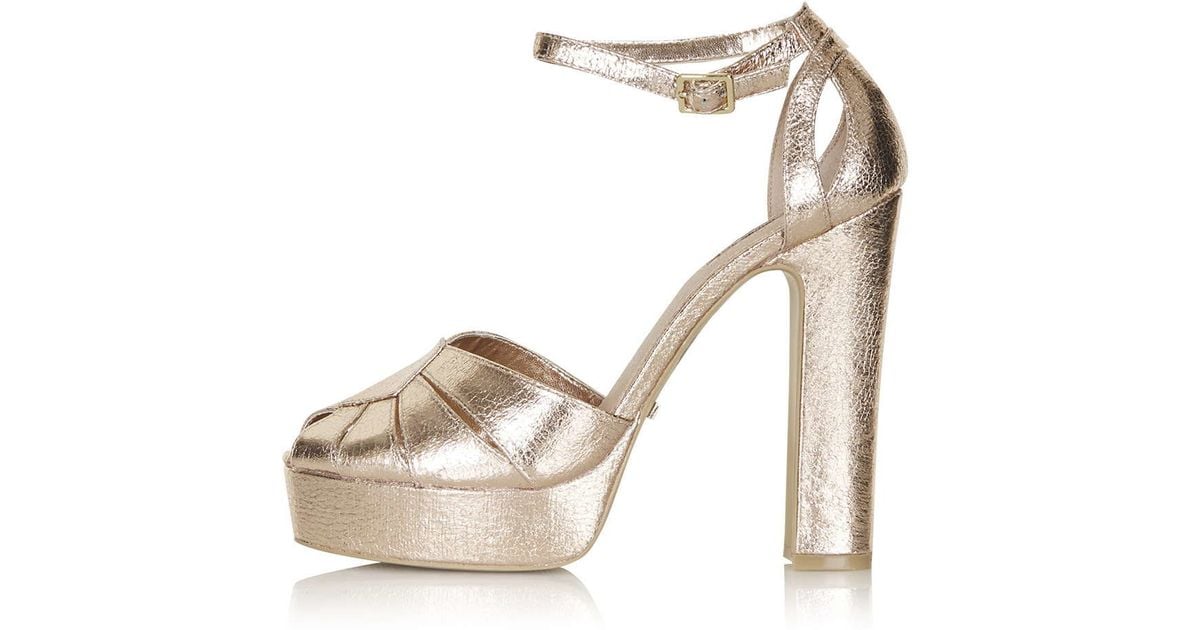 topshop gold shoes