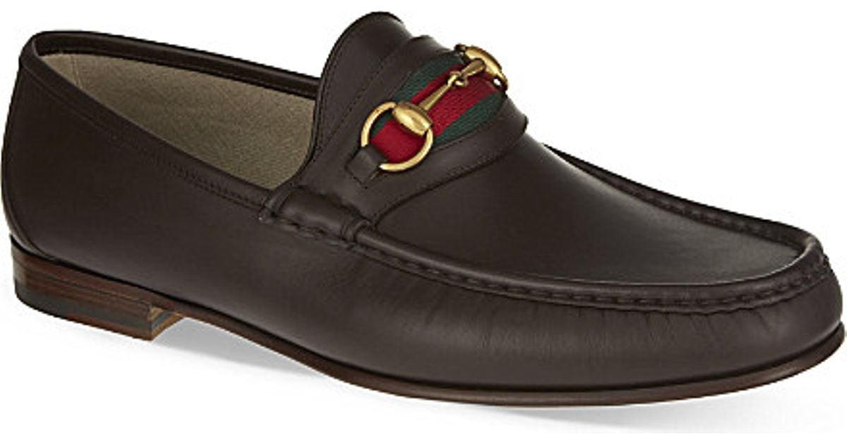 Gucci Classic Horsebit Leather Loafers 
