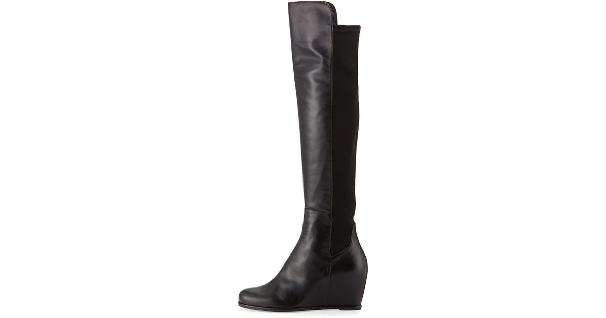 stuart weitzman hidden wedge boots