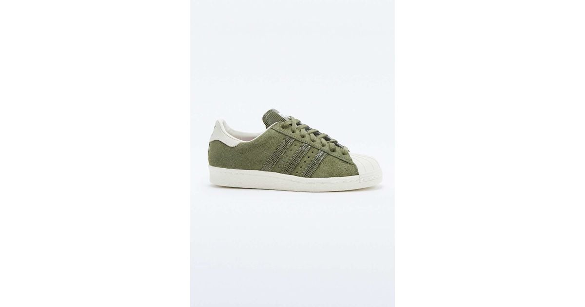 khaki green adidas superstars
