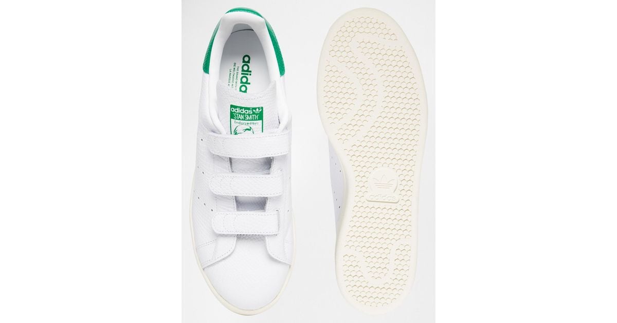 white adidas velcro trainers
