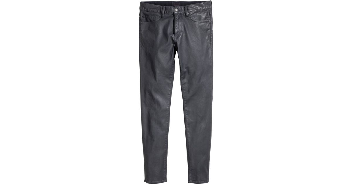 H&M Waxed Jeans in Gray for Men | Lyst