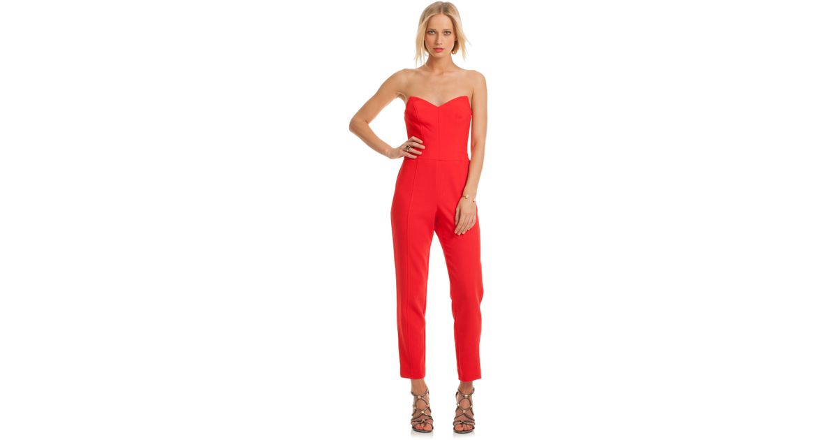 trina turk red jumpsuit