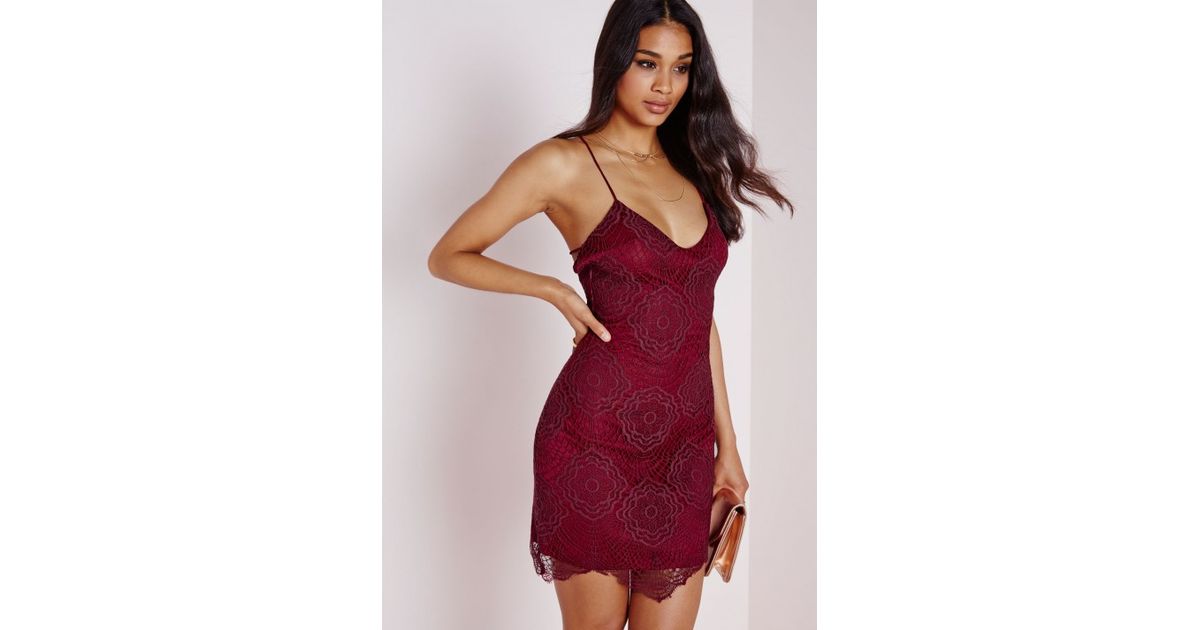 burgundy lace mini dress