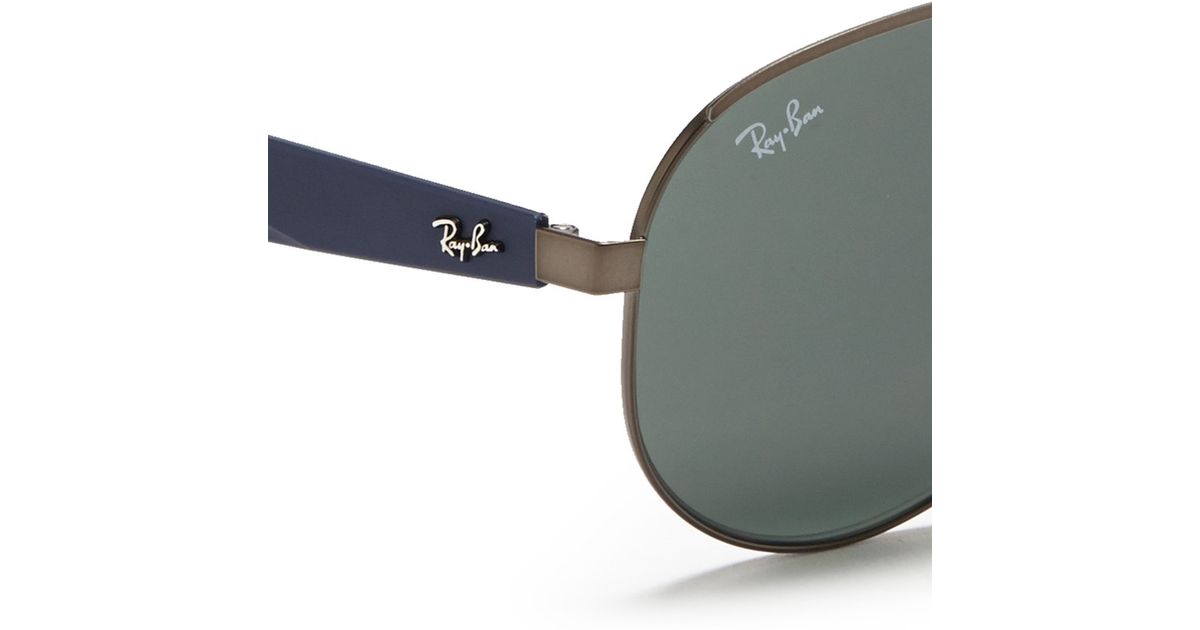 Ray-Ban Titanium Frame Plastic Temple Sunglasses Gray Lyst