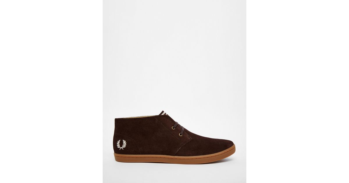 fred perry suede boots mens