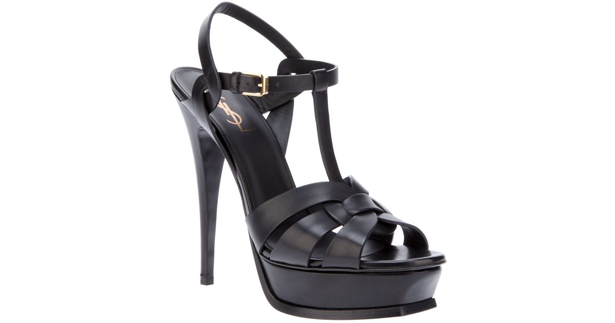 ysl tribute heels black