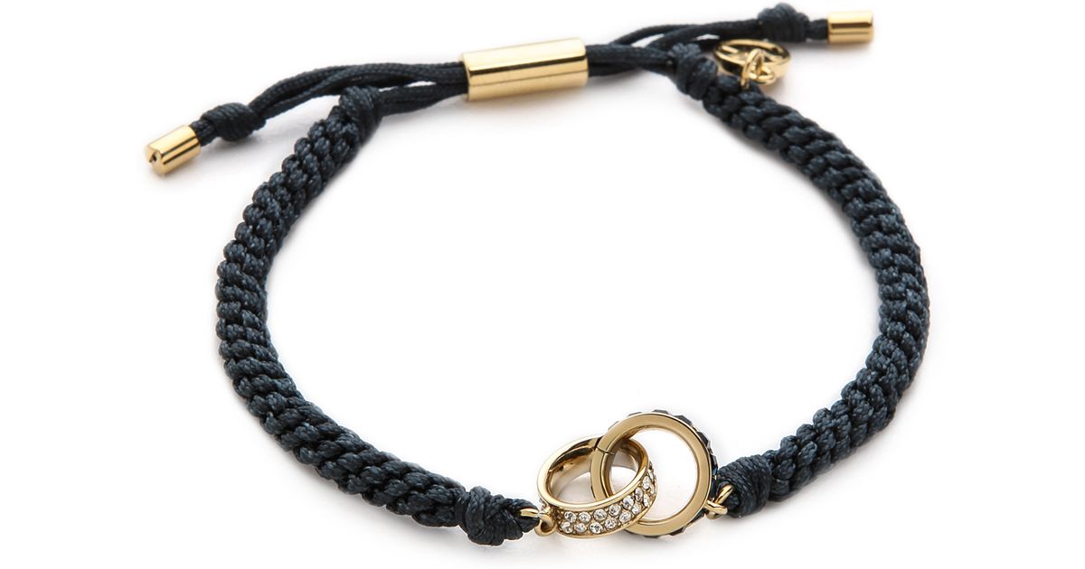Michael Kors Macrame Cord Pave Bracelet in Blue - Lyst