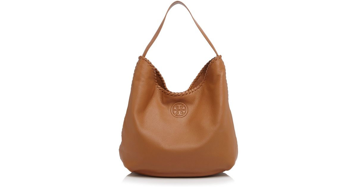 Lyst Tory Burch Marion Hobo In Brown