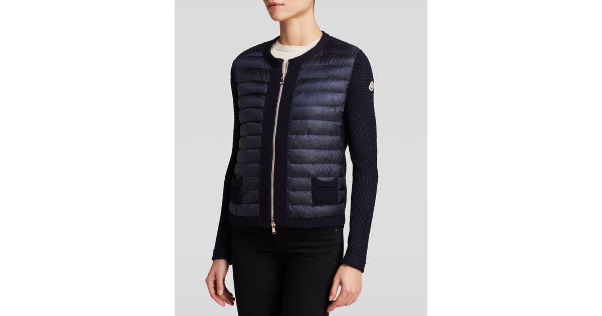 moncler cardigan - maglione textured down moncler cardigan - maglione textured down