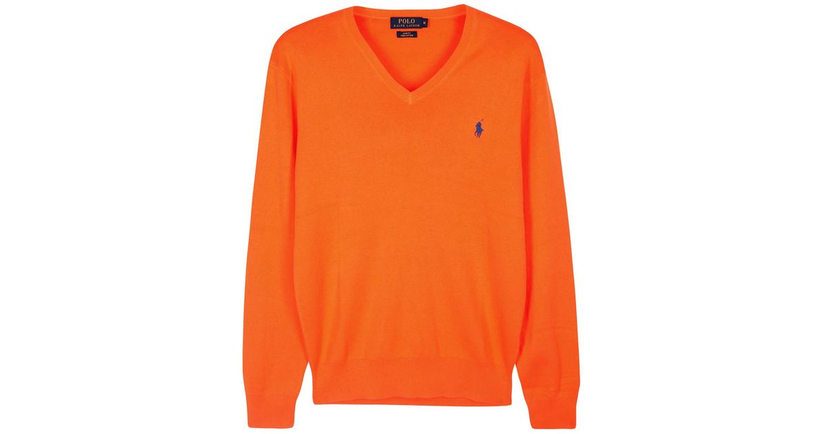 orange ralph lauren jumper