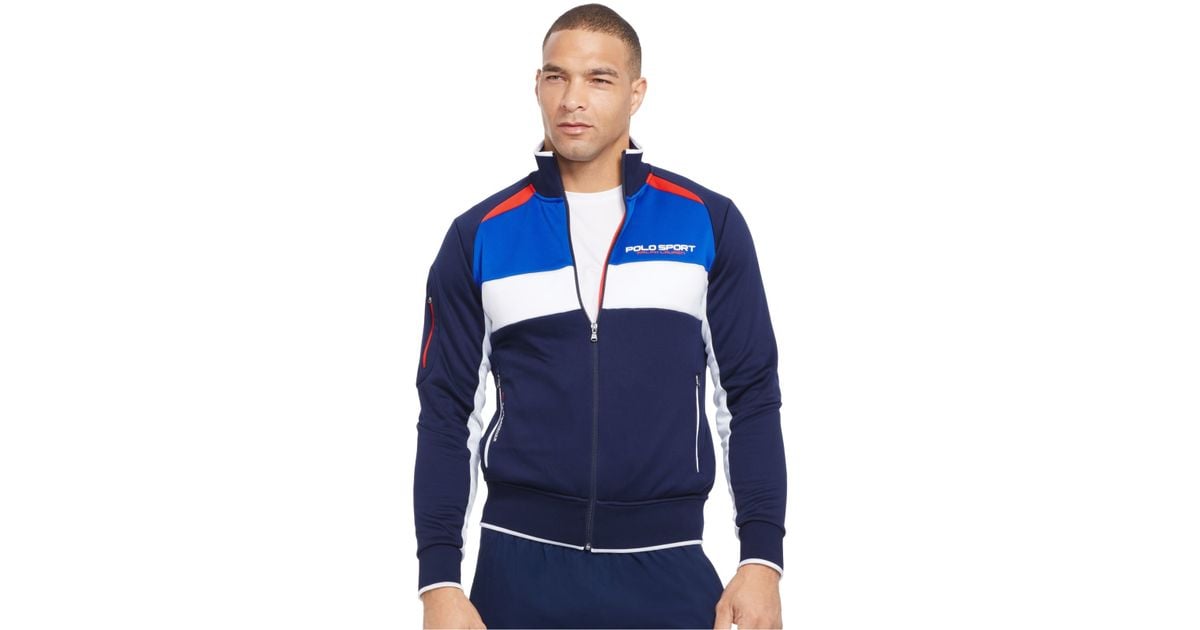 Polo ralph lauren Polo Sport Colorblocked Track Jacket in Blue for Men