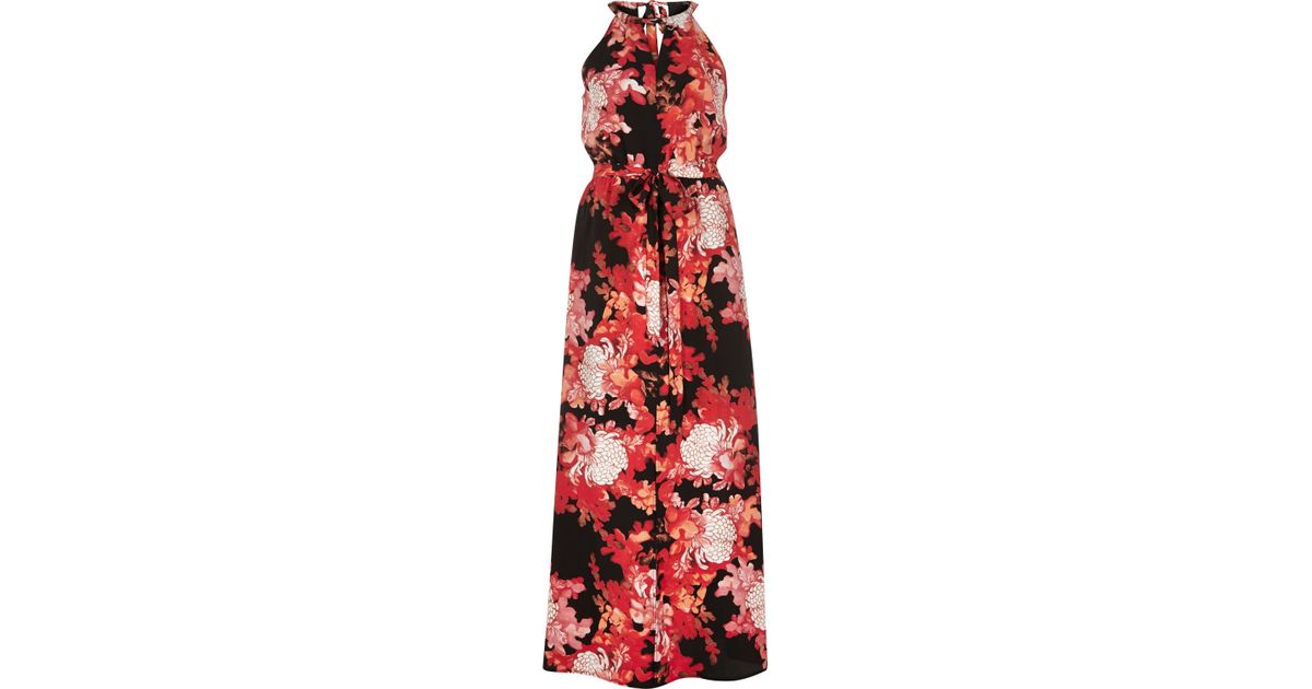 river island red maxi dress