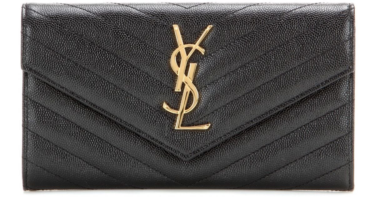saint laurent monogram quilted leather wallet