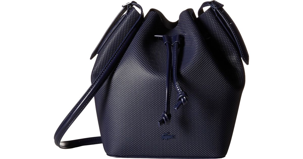 Lacoste Leather Bucket Bag - Lyst