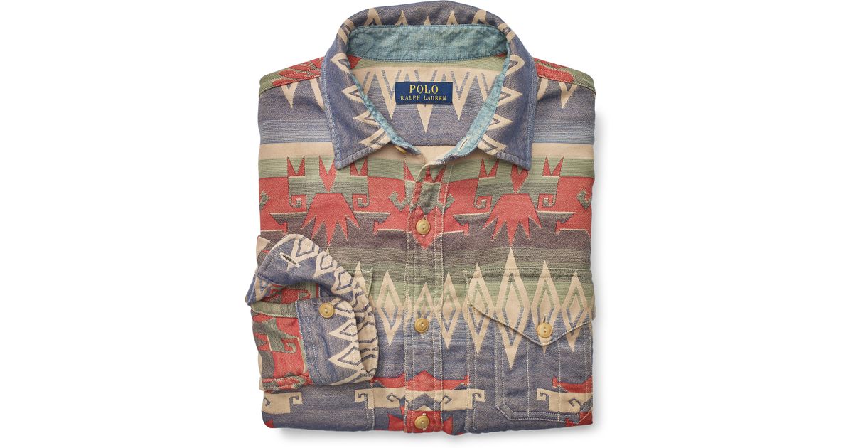 Polo Ralph Lauren Southwestern Cotton Workshirt for Men | Lyst