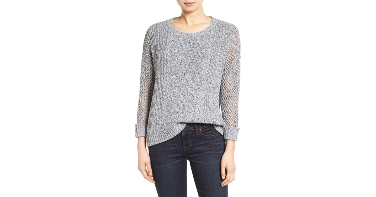 grey cable knit sweater