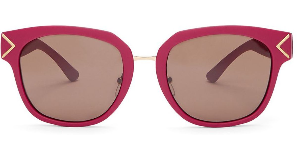 tory burch metal trim matte sunglasses