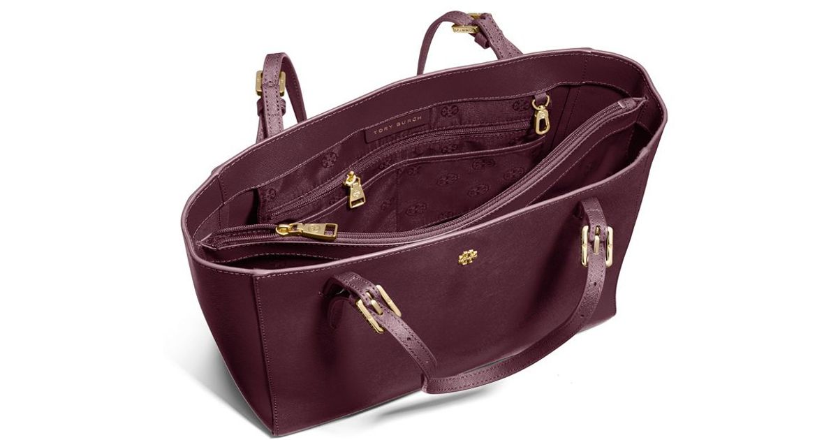 Tory Burch York Small Buckle Tote in Dark Plum (Purple) Lyst