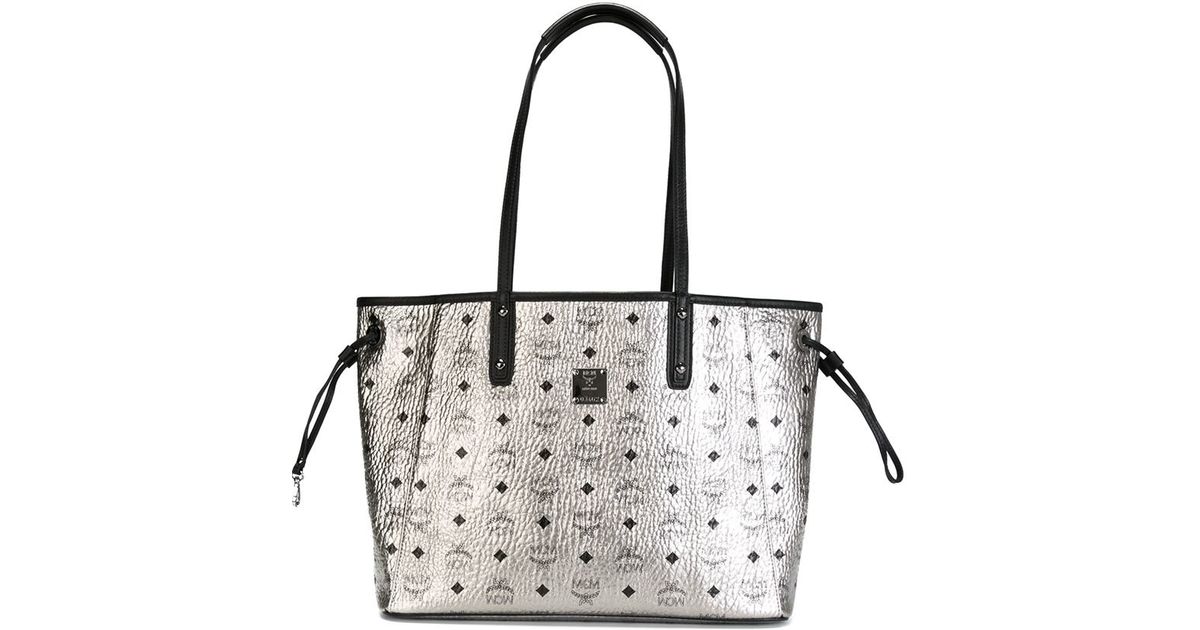 mcm gray tote