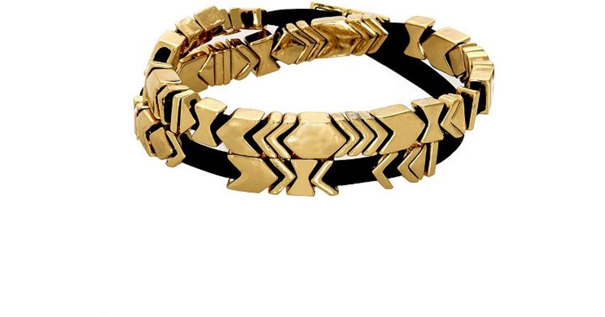 Lyst House Of Harlow 1960 Aztec Wrap Bracelet In Metallic