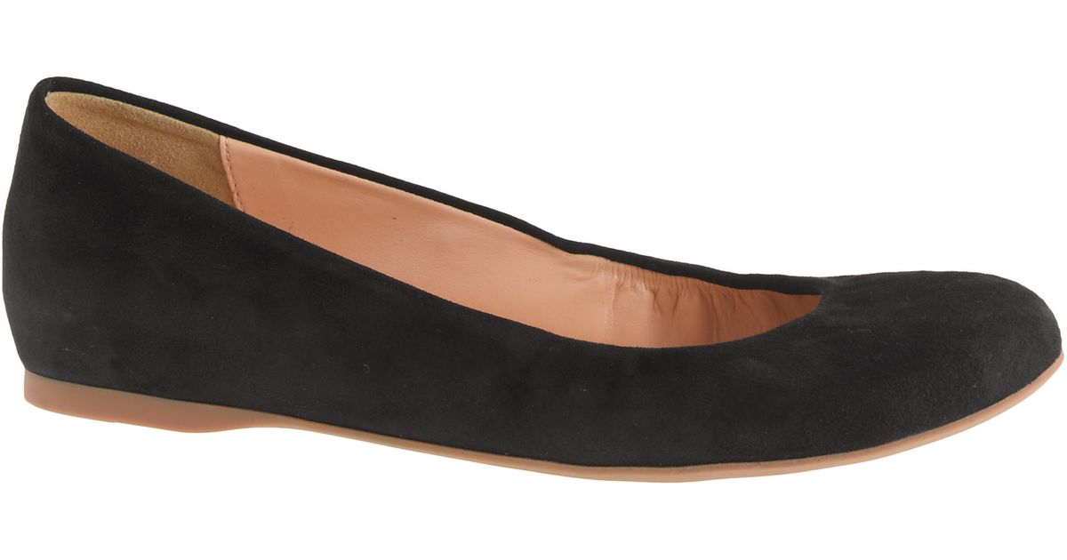 womens black suede ballet flats
