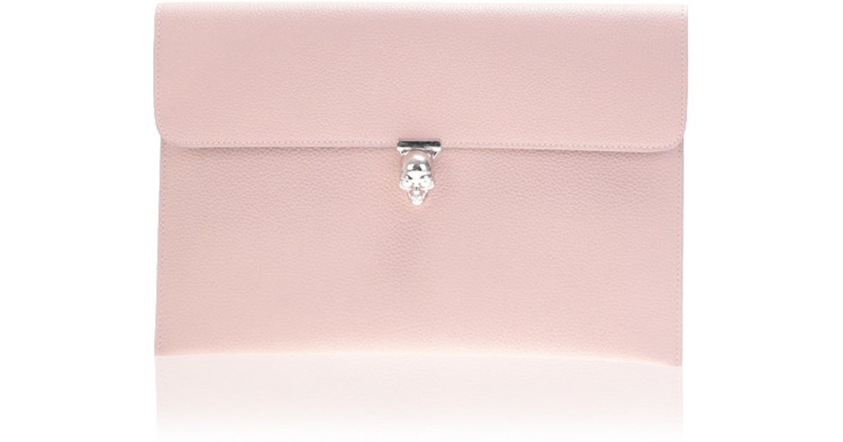 alexander mcqueen pink clutch