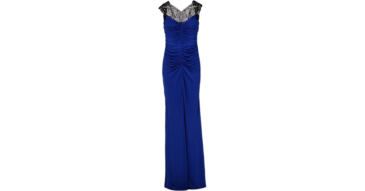 Lipsy Long Dress in Dark Blue (Blue) - Lyst